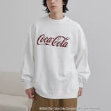 WHITE | Coca-Cola  ロゴクルーネックスウェット | coen【men】