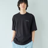 BLACK | クリーンプラスロゴTシャツ ショートスリーブ【抗菌防臭、防汚(食品、衿部分の皮脂… | coen【men】
