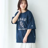 NAVY | DISCUS（ディスカス）別注カレッジスウェットTシャツ | coen【men】