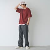 キーネックフェイクレイヤード半袖Tシャツ | coen【men】 | 詳細画像2