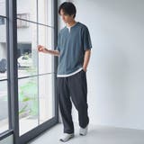 キーネックフェイクレイヤード半袖Tシャツ | coen【men】 | 詳細画像7