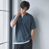 キーネックフェイクレイヤード半袖Tシャツ | coen【men】 | 詳細画像9