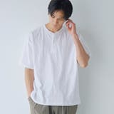 NATURAL | スラブ天竺ヘンリーネック半袖Tシャツ | coen【men】