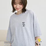 MD.GRAY | PEANUTS(ピーナッツ)×coen ワンポイント刺繍Tシャツ | coen【men】