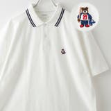 WHITE | ワンポイントベア刺繍カノコポロシャツ | coen【men】