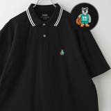 BLACK | ワンポイントベア刺繍カノコポロシャツ | coen【men】