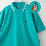 TURQUOISE | ワンポイントベア刺繍カノコポロシャツ | coen【men】