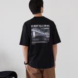 BLACK | Sarry CatフォトプリントTシャツ | coen【men】