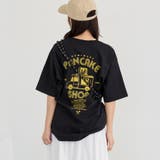 BLACK | USAコットンフードプリントTシャツ | coen【men】