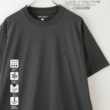 DK.GRAY | 【WELLTECT】ロゴ刺繍Tシャツ ー吸水速乾、接触冷感、UVカット、遮熱ー | coen【men】