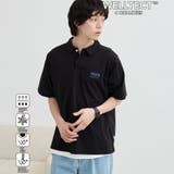 BLACK | <WELLTECT 多機能>刺繍ロゴポロシャツ | coen【men】