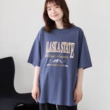 NAVY | カレッジアニマルプリントTシャツ | coen【men】