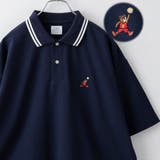 NAVY | スポーツベア刺繍ポロシャツ | coen【men】