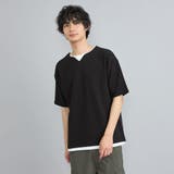 リップルフェイクレイヤードヘンリーネックTシャツ | coen【men】 | 詳細画像7