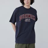 NAVY | 【WEB限定】サガラ刺繍ロゴTシャツ | coen【men】