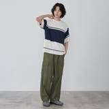 ジャガードメッシュ切替えTシャツ | coen【men】 | 詳細画像5 
