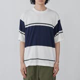 ジャガードメッシュ切替えTシャツ | coen【men】 | 詳細画像8 