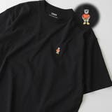 BLACK | USAコットンワンポイントベア刺繍Tシャツ | coen【men】