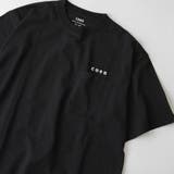 BLACK | USAコットンコーエンロゴ刺繍Tシャツ | coen【men】