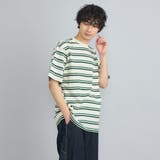 USAコットンマルチボーダーTシャツ | coen【men】 | 詳細画像2 