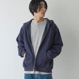 NAVY | 裏起毛ベーシックジップアップパーカー | coen【men】