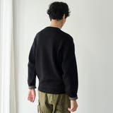 微配色ダブルフェイス スウェットライク クルーネックニット | coen【men】 | 詳細画像6 