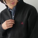 【WEB限定】POLO BCS ハーフジップスタンドカラーニット | coen【men】 | 詳細画像7 