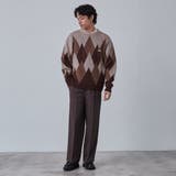 PENNEYS（ぺニーズ）別注ビッグシルエットジャガード柄シャギーニット チェッ… | coen【men】 | 詳細画像12 