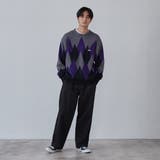 PENNEYS（ぺニーズ）別注ビッグシルエットジャガード柄シャギーニット チェッ… | coen【men】 | 詳細画像15 