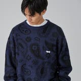 PENNEYS（ぺニーズ）別注ビッグシルエットジャガード柄シャギーニット チェッ… | coen【men】 | 詳細画像24 