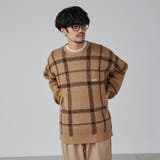 PENNEYS（ぺニーズ）別注ビッグシルエットジャガード柄シャギーニット チェッ… | coen【men】 | 詳細画像30 
