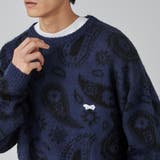 PENNEYS（ぺニーズ）別注ビッグシルエットジャガード柄シャギーニット チェッ… | coen【men】 | 詳細画像5 