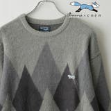 MD.GRAY | PENNEYS（ぺニーズ）別注ビッグシルエットジャガード柄シャギーニット チェッ… | coen【men】