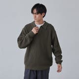 ルーズシルエットアゼ編みスキッパーニット（WEB限定カラー） | coen【men】 | 詳細画像2 