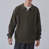 MOCA | ルーズシルエットアゼ編みスキッパーニット（WEB限定カラー） | coen【men】