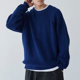 NAVY | 【アンチピリングニット】アゼ編みカラーニットプルオーバー | coen【men】