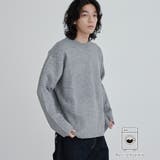 MD.GRAY | 【洗える】ダブルフェイスクルーネックニット | coen【men】