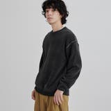 DK.GRAY | 【洗える】ダブルフェイスクルーネックモールニット | coen【men】