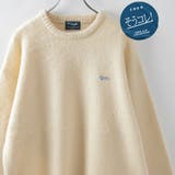 OFF WHITE | 垢抜け ワンポイントニット Penneys（ぺニーズ）別注シャギークルーネックニ… | coen【men】