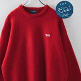 RED | 垢抜け ワンポイントニット Penneys（ぺニーズ）別注シャギークルーネックニ… | coen【men】