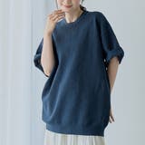 NAVY | ポリメッシュニットクルーネックプルオーバー | coen【men】