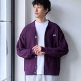 PURPLE | Penneys（ぺニーズ）別注ワンポイントポロ衿ニットカーディガン | coen【men】