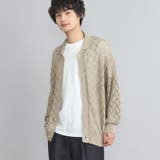 BEIGE | リネンタッチメッシュカーディガン | coen【men】
