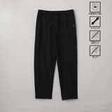 BLACK | AIRCOメッシュストレッチテーパードパンツ2 通気性 防しわ機能付き | coen【men】