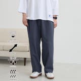 NAVY | ワイドイージーパンツ ーストレッチ、吸水速乾、通気性、洗濯機洗い可ー | coen【men】
