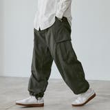 OLIVE | ナイロンワッシャー6ポケットワイドカーゴパンツ | coen【men】