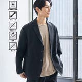 BLACK | ハイカーテックテーラードジャケット【防シワ/ストレッチ/撥水/ウォッシャブル】 | coen【men】
