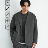 DK.GRAY | ハイカーテックテーラードジャケット【防シワ/ストレッチ/撥水/ウォッシャブル】 | coen【men】