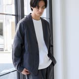 ハイブリッドリネン ノーカラージャケット【吸水速乾・防シワ・UVカット】 | coen【men】 | 詳細画像1 