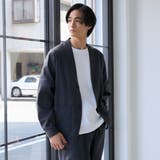 ハイブリッドリネン ノーカラージャケット【吸水速乾・防シワ・UVカット】 | coen【men】 | 詳細画像4 